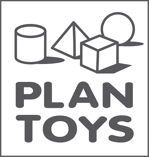 Logo speelgoedmerk Plantoys. Verschillend speelgoed van Plantoys te huren bij Camello.
